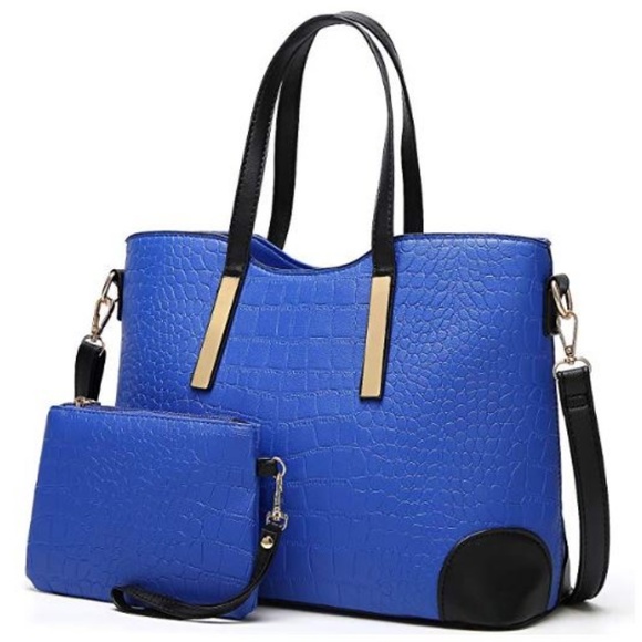 FREE SHIPPING - 2 PIECE PURSE SET - BLUE - Picture 2 of 2